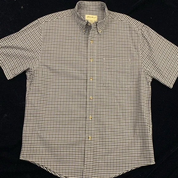EDDIE BAUER SS All Cotton Checked Shirt - Picture 2 of 6